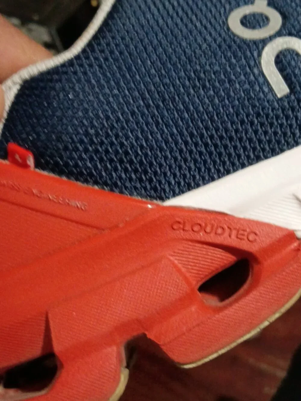 On Cloud Cloudflyer Mens Running Shoe 10.5 Blue Rust Sneaker Swiss Engineering - Picture 8 of 14